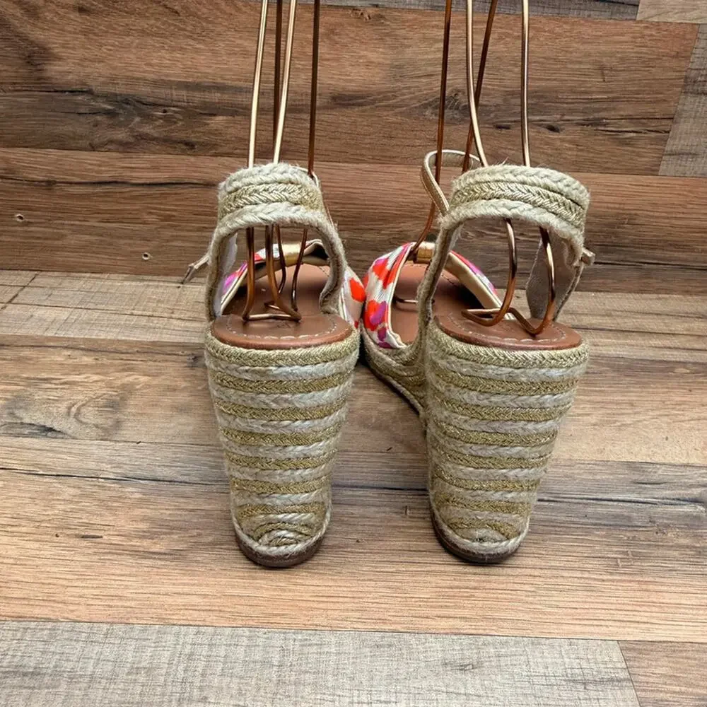 Kate Spade New York Pink size 10 Gold Rope Wedges Wedge Sandals